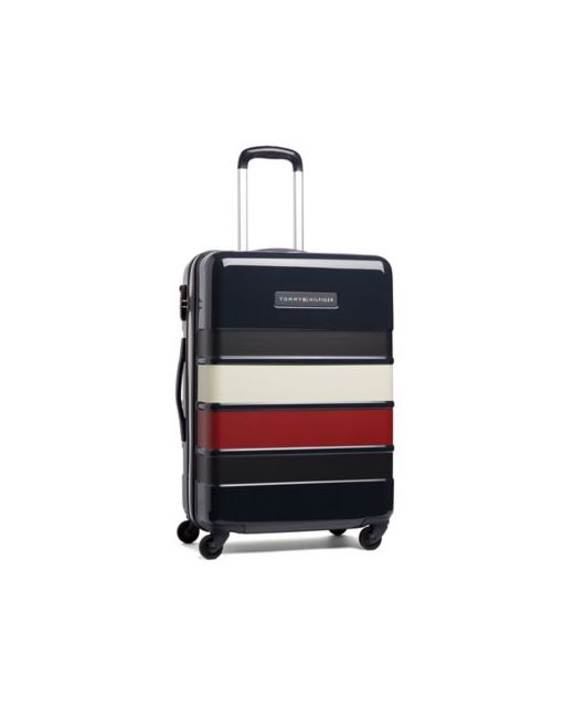 Tommy Hilfiger 24 Stripe Spinner Suitcase Black