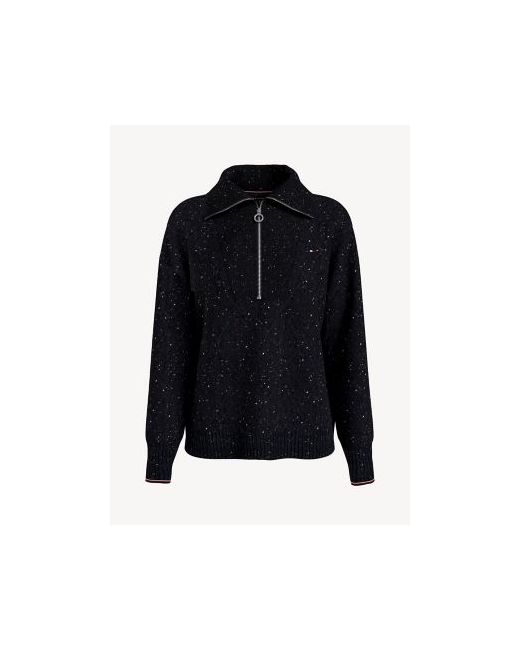 Tommy Hilfiger Cable Knit Half-Zip Sweater Dark Sable Multi S