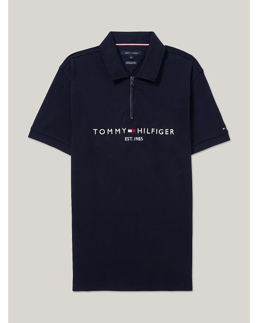 Tommy Hilfiger Regular Fit Logo Polo Blue