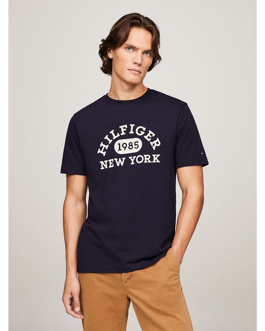 Tommy Hilfiger Varsity Monotype Logo T-Shirt Blue