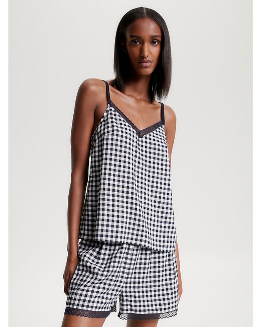 Tommy Hilfiger Gingham Woven Cami Blue