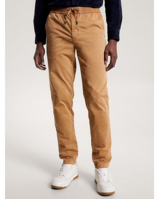 Tommy Hilfiger Relaxed Tapered Garment-Dyed Chino Brown