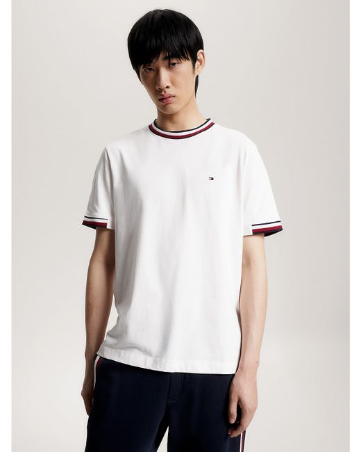 Tommy Hilfiger Signature Stripe Tipped T-Shirt