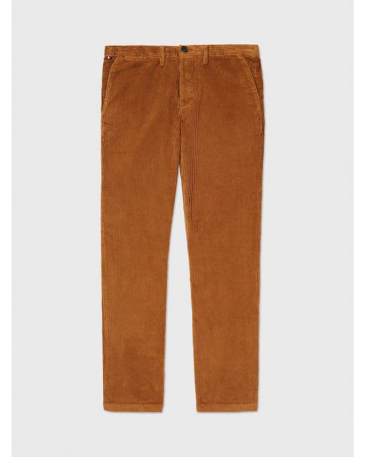 Tommy Hilfiger Straight Fit Corduroy Chino Brown