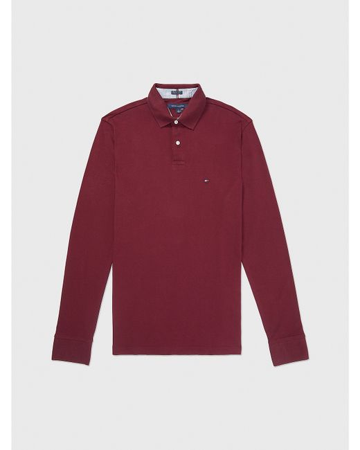 Tommy Hilfiger Regular Fit Solid Long-Sleeve Polo
