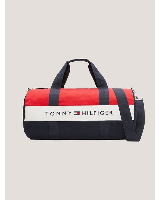 Tommy Hilfiger Tommy Logo Colorblock Canvas Duffle Bag Multi