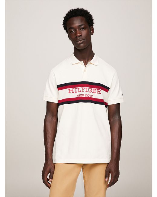 Tommy Hilfiger Regular Fit Monotype Colorblock Polo
