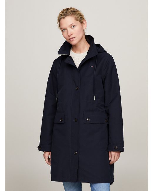 Tommy Hilfiger Essential Relaxed Water-Repellant Parka Blue