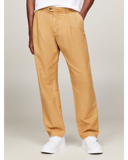 Tommy Hilfiger Tapered Fit Garment-Dyed Chino Brown