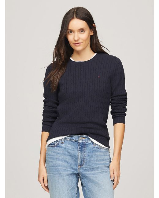 Tommy Hilfiger Cable Knit Sweater Blue