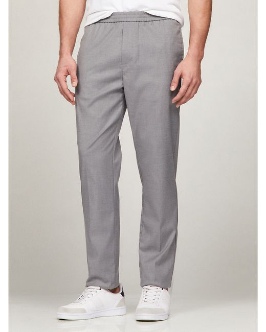 Tommy Hilfiger Regular Fit Solid Stretch Pant Grey