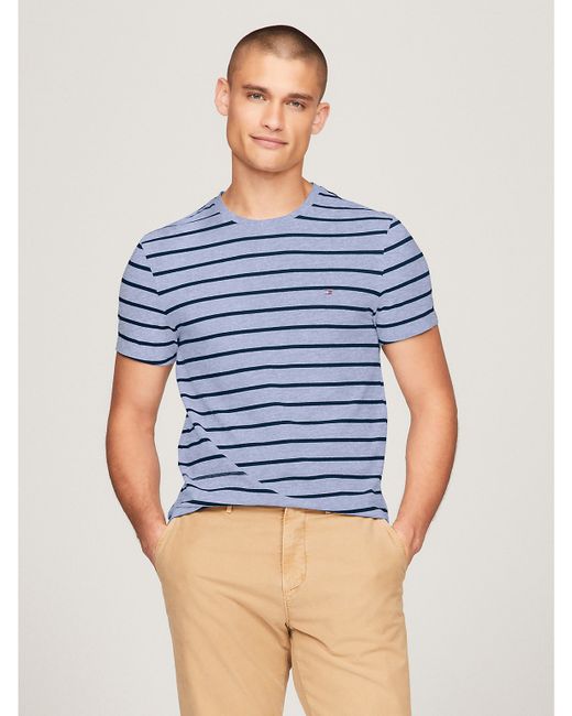 Tommy Hilfiger Slim Fit Premium Stretch Stripe T-Shirt