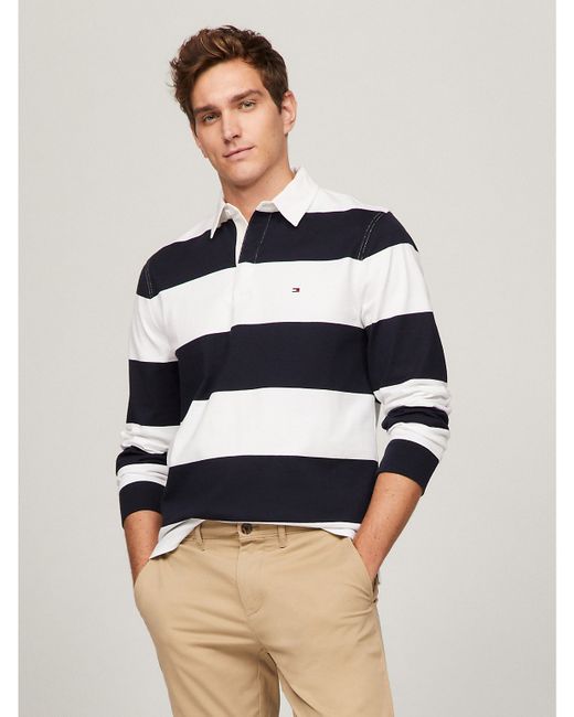 Tommy Hilfiger Regular Fit Rugby Long-Sleeve Polo Multi