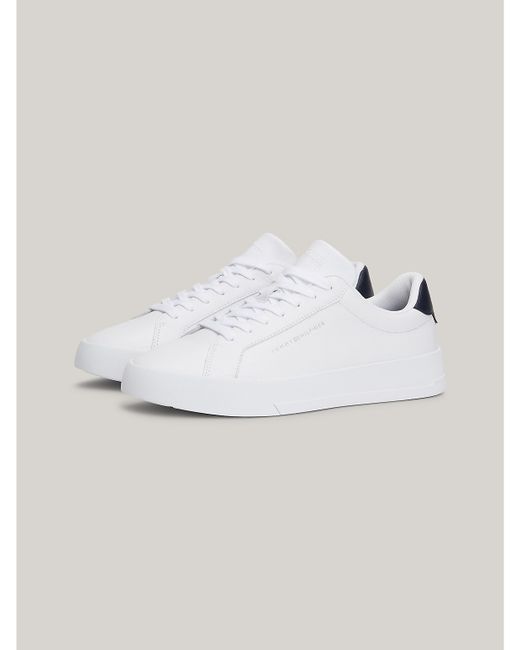 Tommy Hilfiger Pebbled Leather Cupsole Sneaker