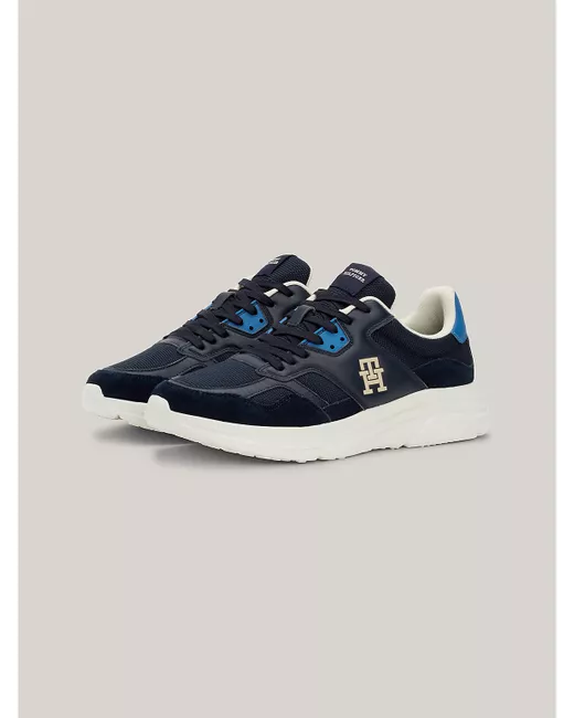 Tommy Hilfiger TH Logo Suede Mix Sneaker Blue