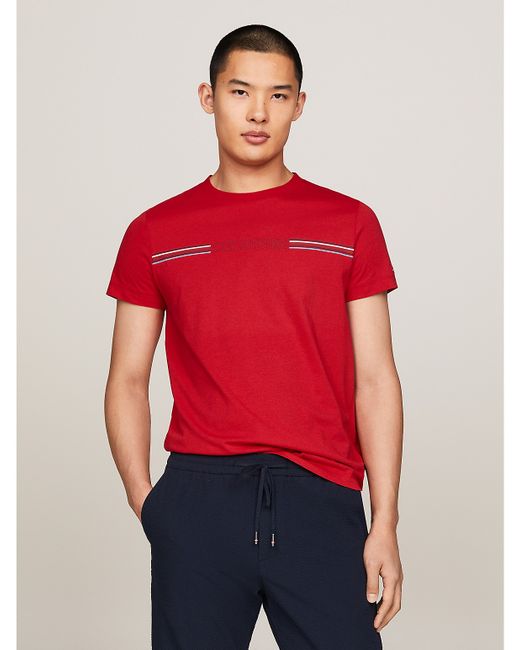 Tommy Hilfiger Slim Fit Monotype Stripe Logo T-Shirt