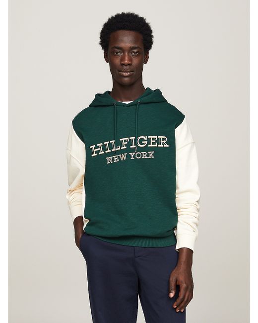 Tommy Hilfiger Embroidered Monotype Colorblock Hoodie