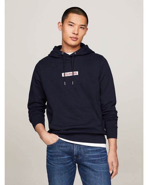 Tommy Hilfiger Monotype Patch Hoodie Blue