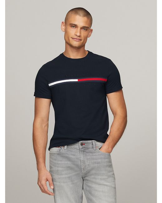 Tommy Hilfiger Flag Logo Ringer T-Shirt
