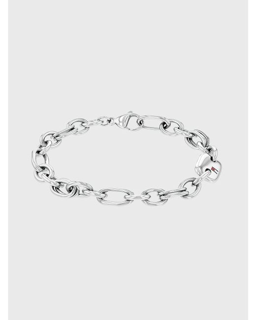 Tommy Hilfiger Mixed Chain Link Bracelet Metallic