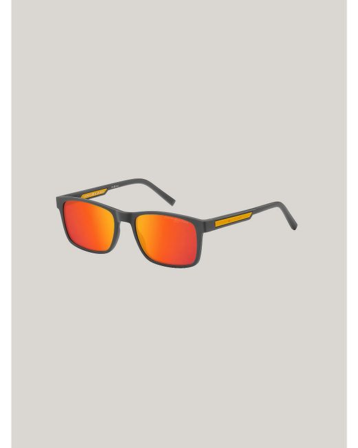 Tommy Hilfiger Rectangle Frame Sport Sunglasses Grey