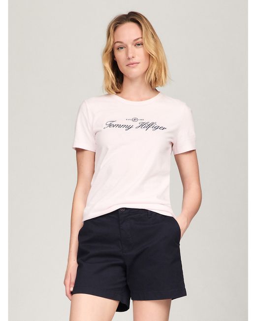 Tommy Hilfiger Slim Fit Embroidered Signature T-Shirt