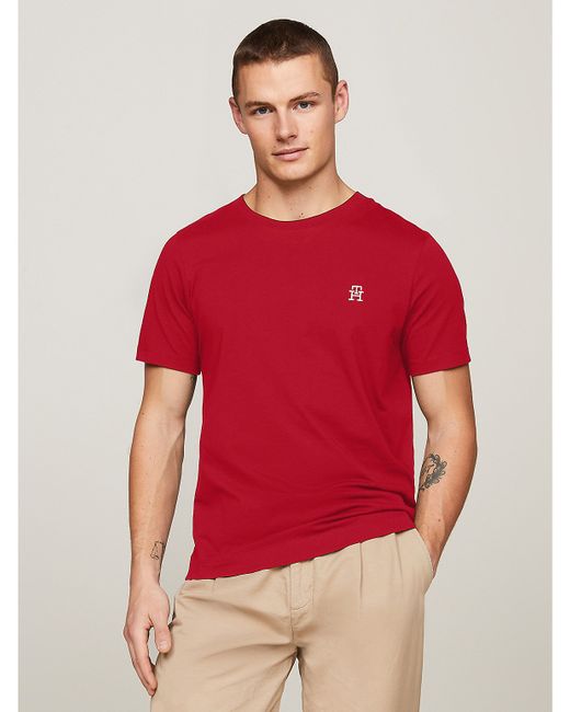 Tommy Hilfiger Embroidered TH Logo T-Shirt