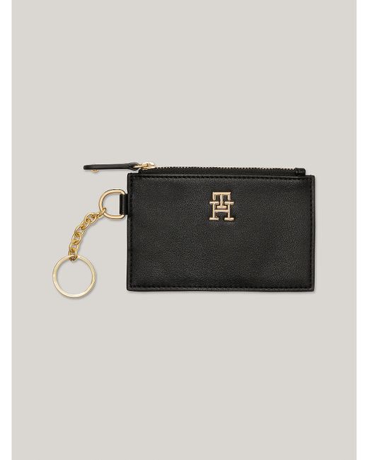 Tommy Hilfiger TH Logo Zip Coin Purse and ID Wallet