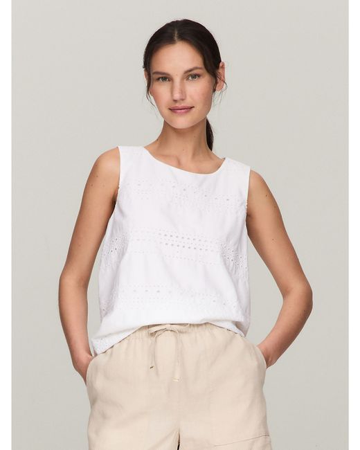 Tommy Hilfiger Sleeveless Embroidered A-Line Top