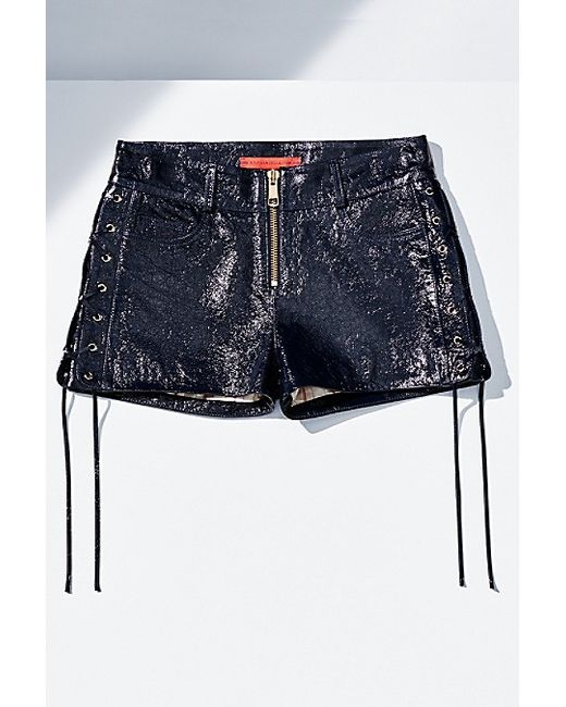 Tommy Hilfiger Lace-Up Leather Shorts Deep Well