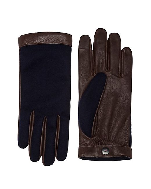 Tommy Hilfiger Leather Gloves Charcoal Htr