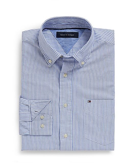 Tommy Hilfiger Classic Fit Stripe Oxford Classic Yonder