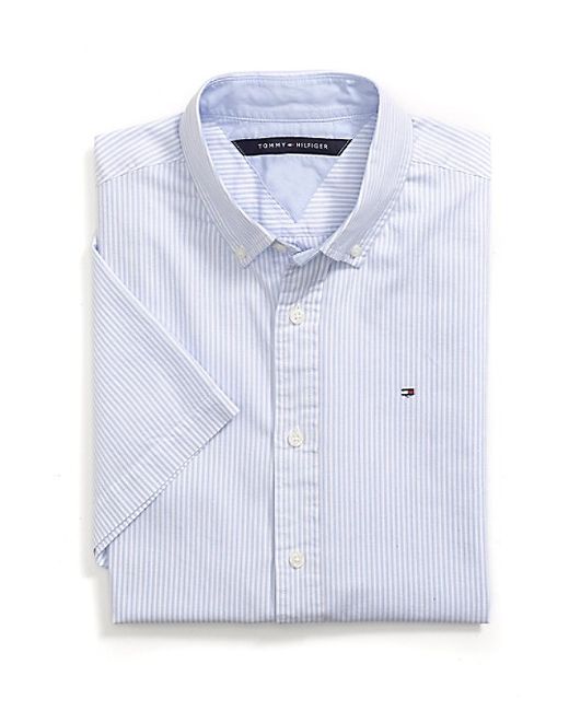 Tommy Hilfiger Custom Fit Stripe Oxford Classic Collection