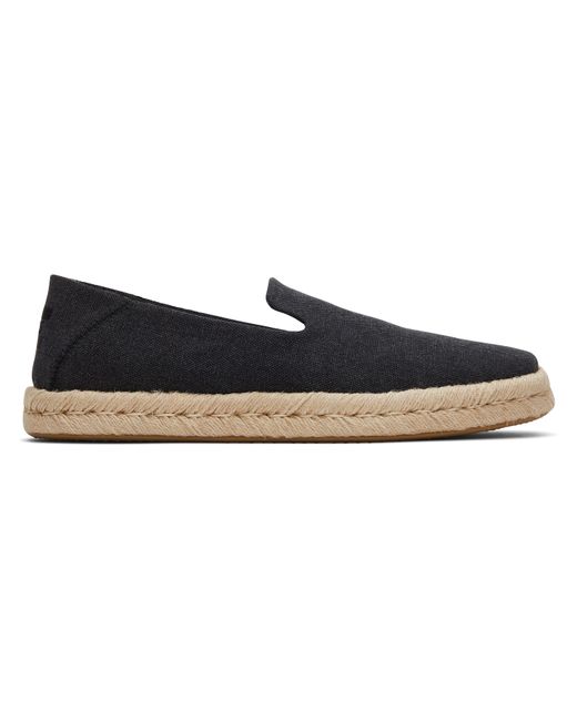 Toms Espadrille rope sole Recycled Cotton slip on shoe santiago UK9 Slip-Ons