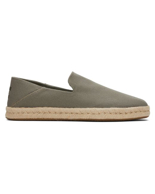 Toms grey Espadrille rope sole Recycled Cotton slip on shoe santiago Slip-Ons