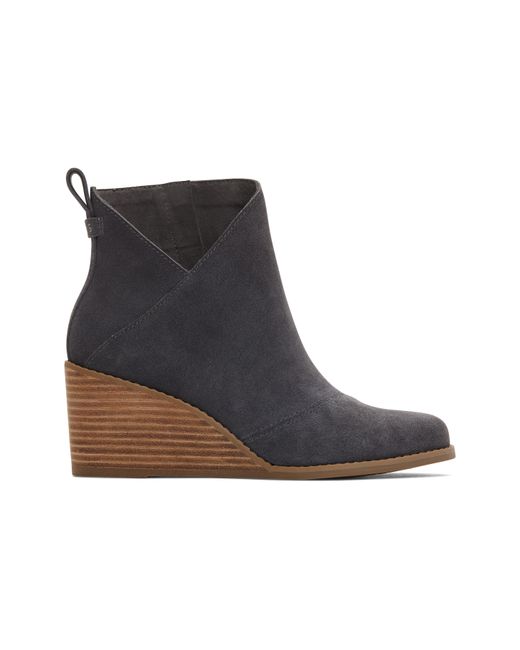 Toms grey heeled pull on boot sutton UK9