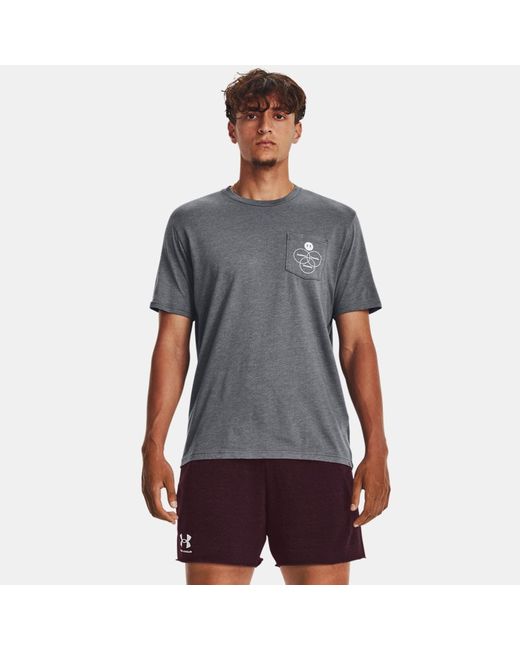 Under Armour Left Chest Confidence Connection Community Short Sleeve Pitch Medium Heather White