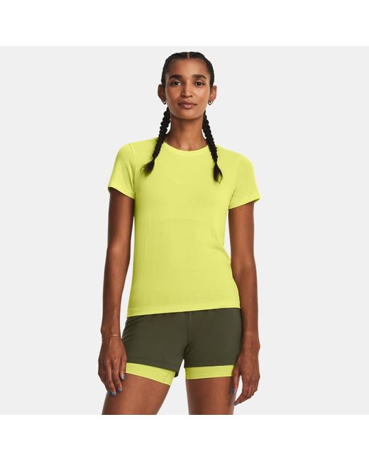 Under Armour Seamless Stride Short Sleeve Lime Reflective