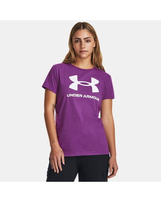 Under Armour Rival Logo Short Sleeve Cassis White