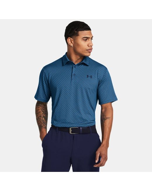Under Armour Playoff 3.0 Printed Polo Photon Midnight Navy