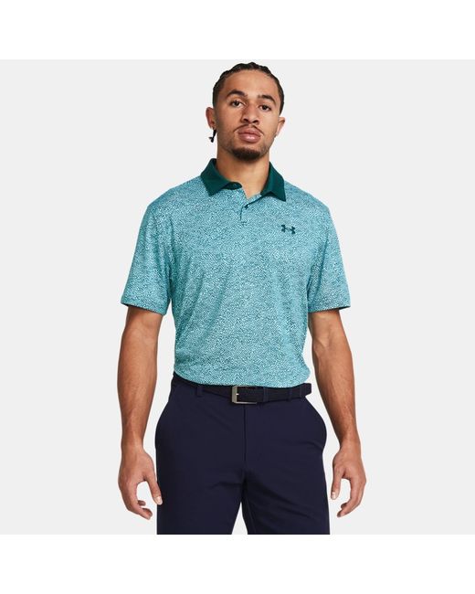 Under Armour Tee To Green Printed Polo Sky Hydro Teal