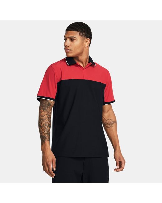 Under Armour Tour Tips Blocked Polo Solstice Black