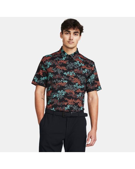 Under Armour Playoff 3.0 Printed Polo Hydro Teal Castlerock