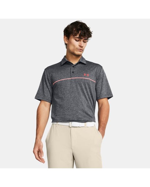 Under Armour Playoff 3.0 Stripe Polo Red Solstice