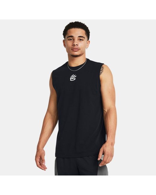 Under Armour Mens Curry Sleeveless Shirt White