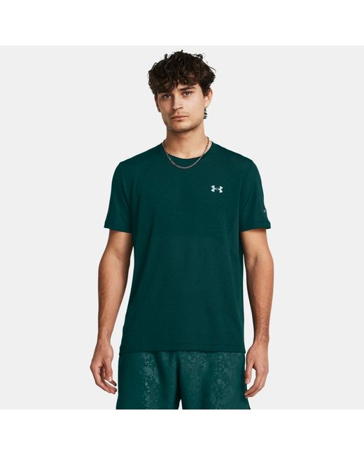 Under Armour Seamless Stride Short Sleeve Hydro Teal Reflective