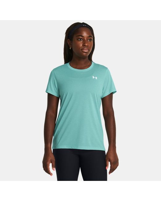 Under Armour Tech Bubble Short Sleeve Radial Turquoise White
