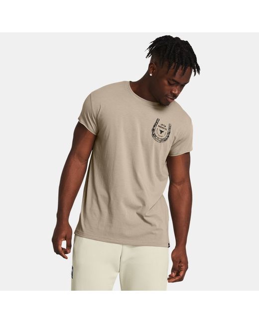 Under Armour Project Rock Balance Cap Sleeve T-Shirt Timberwolf Taupe Black