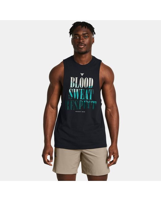Under Armour Project Rock BSR Payoff Tank Radial Turquoise