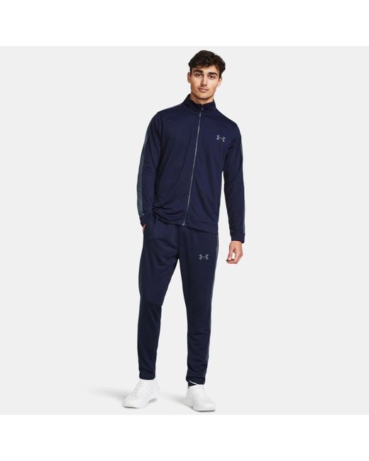 Under Armour Mens Rival Knit Tracksuit Midnight Navy Downpour Gray